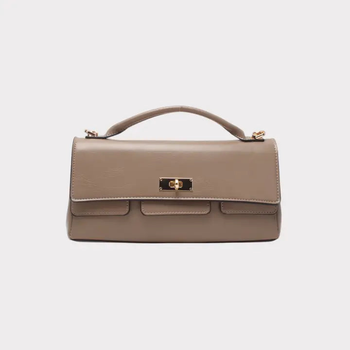 Baguette Bag, Shoulder Strap and Wrist, Twist Lock Clasp