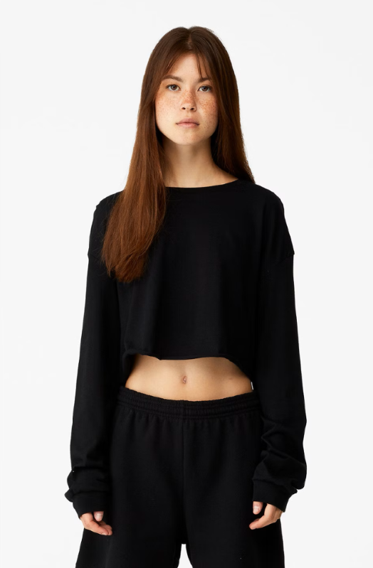 Bella + Canvas Women's Cropped Long-Sleeve T-Shirt