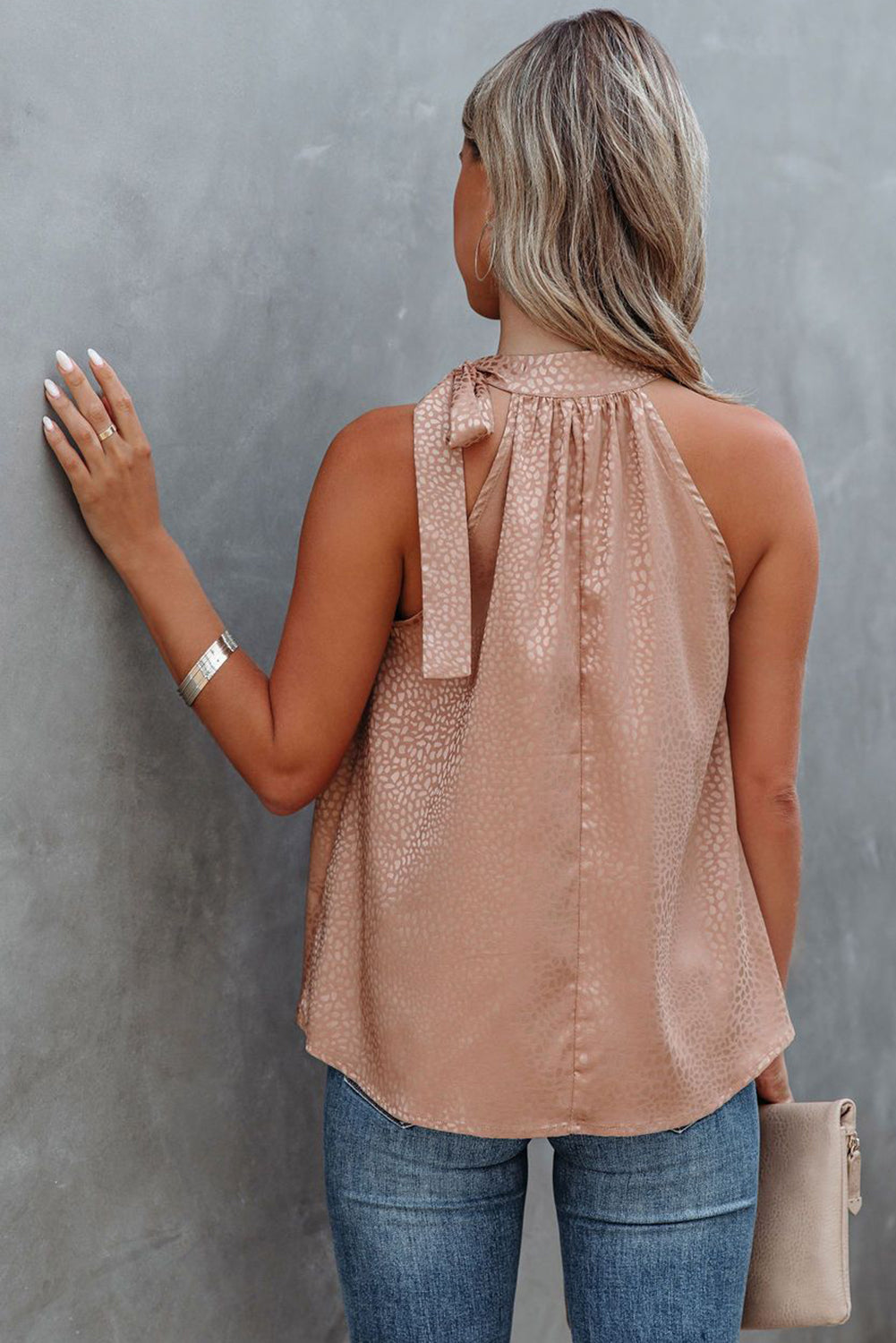 Mock Neck Leopard Top