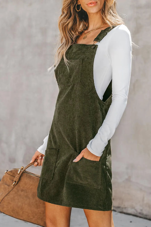 Green Overall Dress