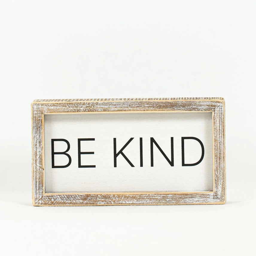 9x4 Believe / Be Kind Wood Sign