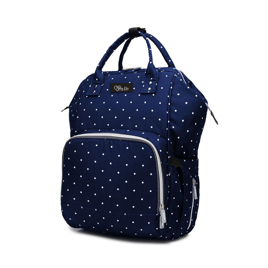 The Polka Mommy Bag (Blue Dots)