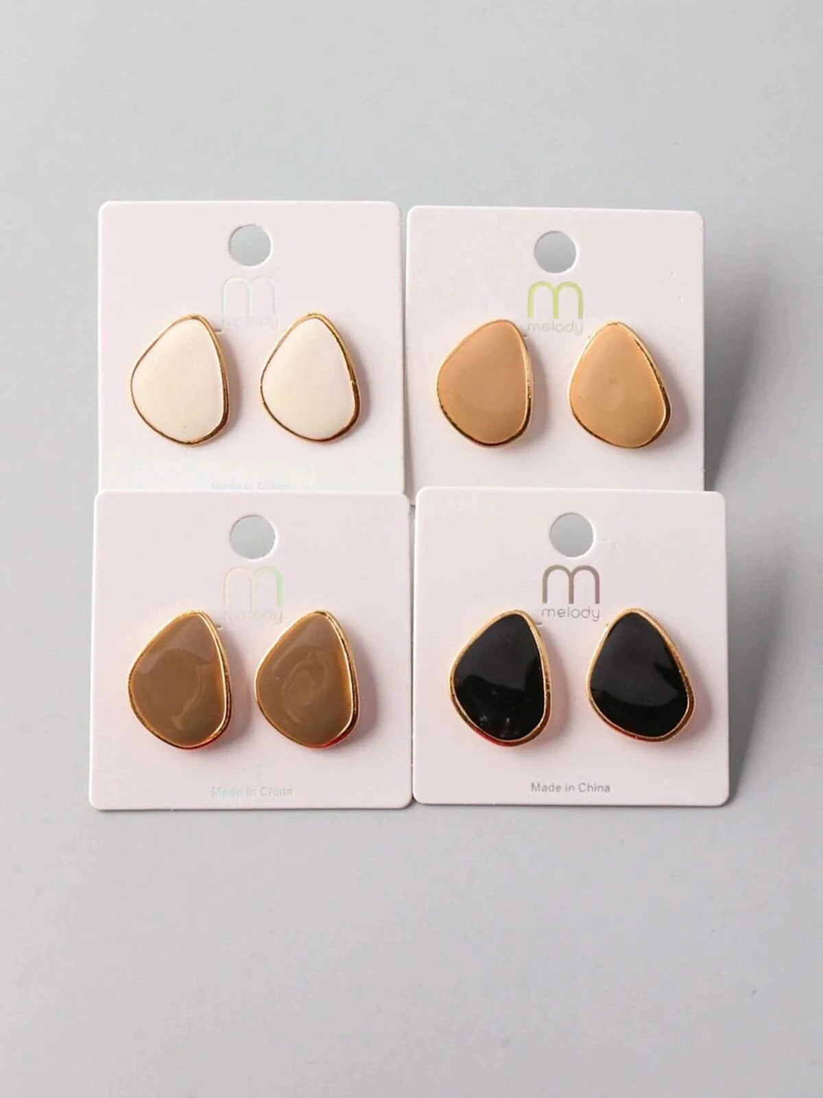 Teardrop Stud Earrings