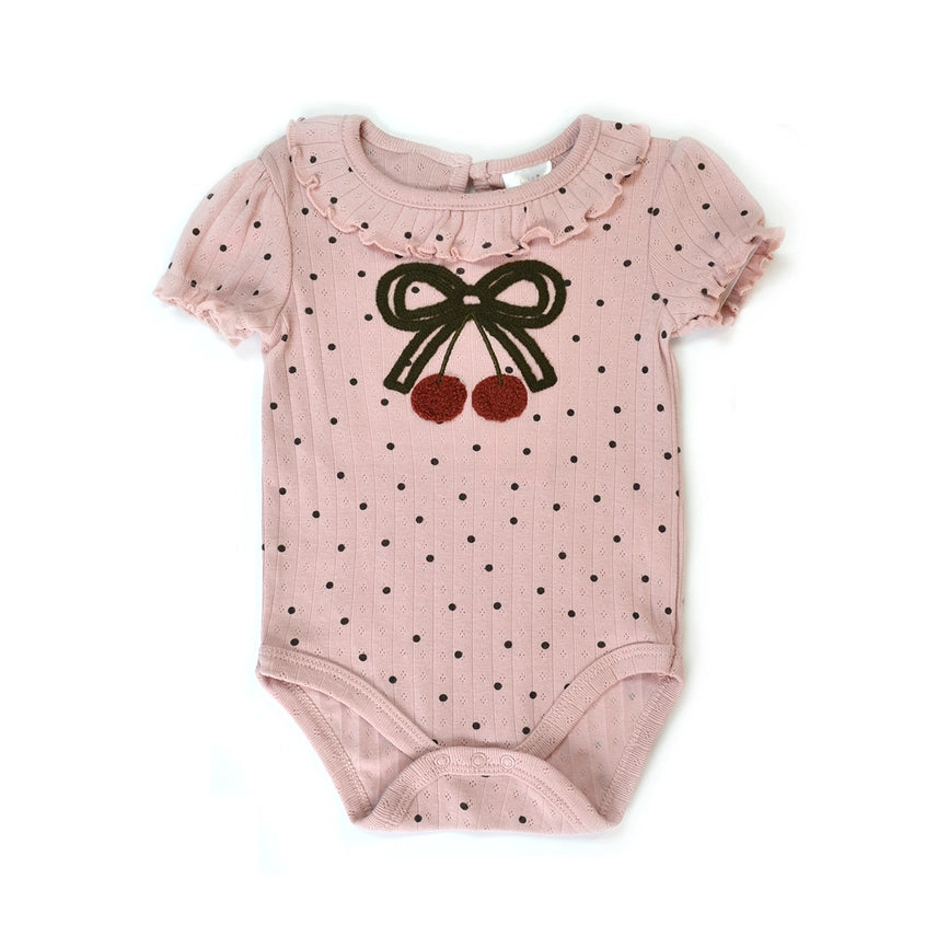 Set of 3 Bow & Cherry Bodysuits