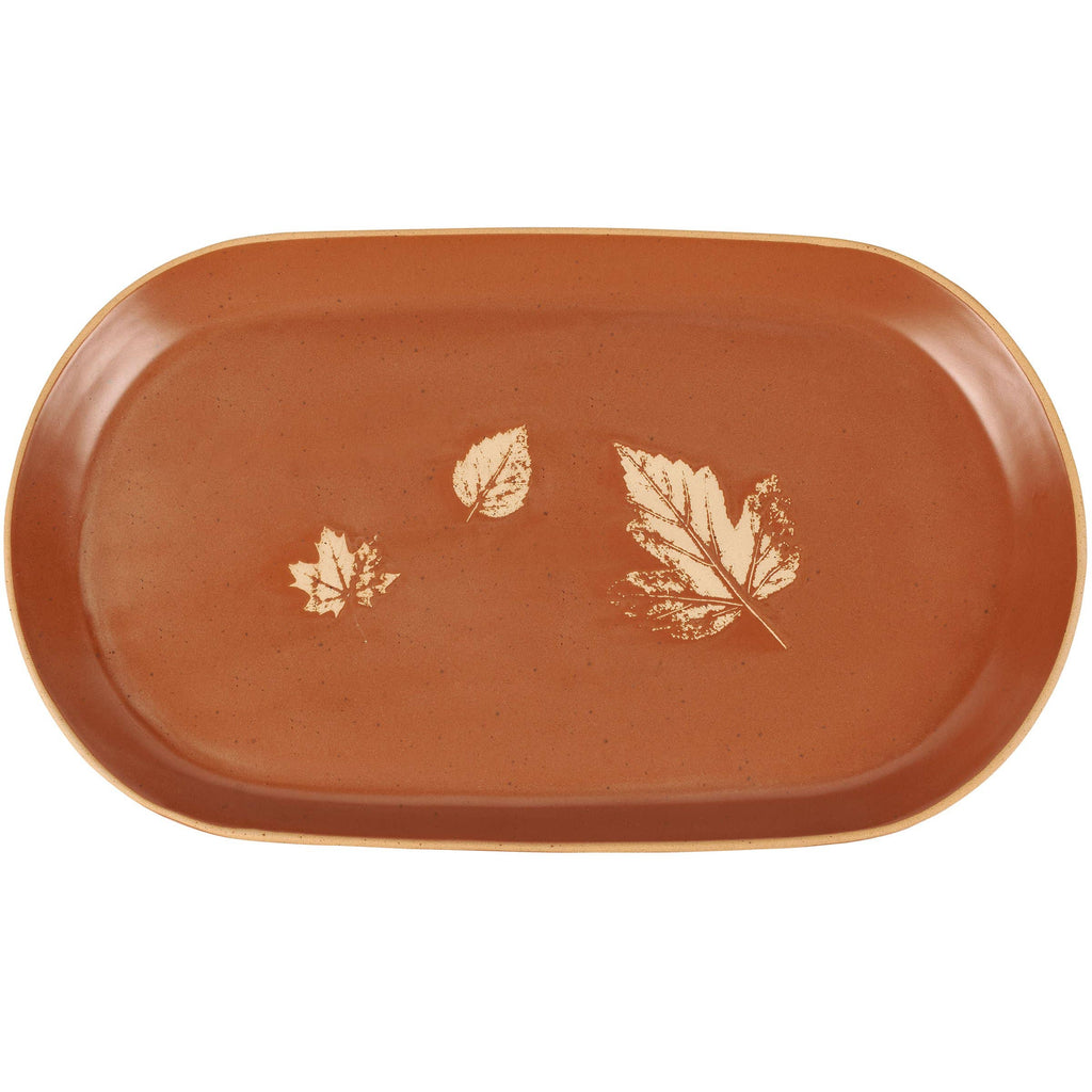 Fall Leaves Oval Platter