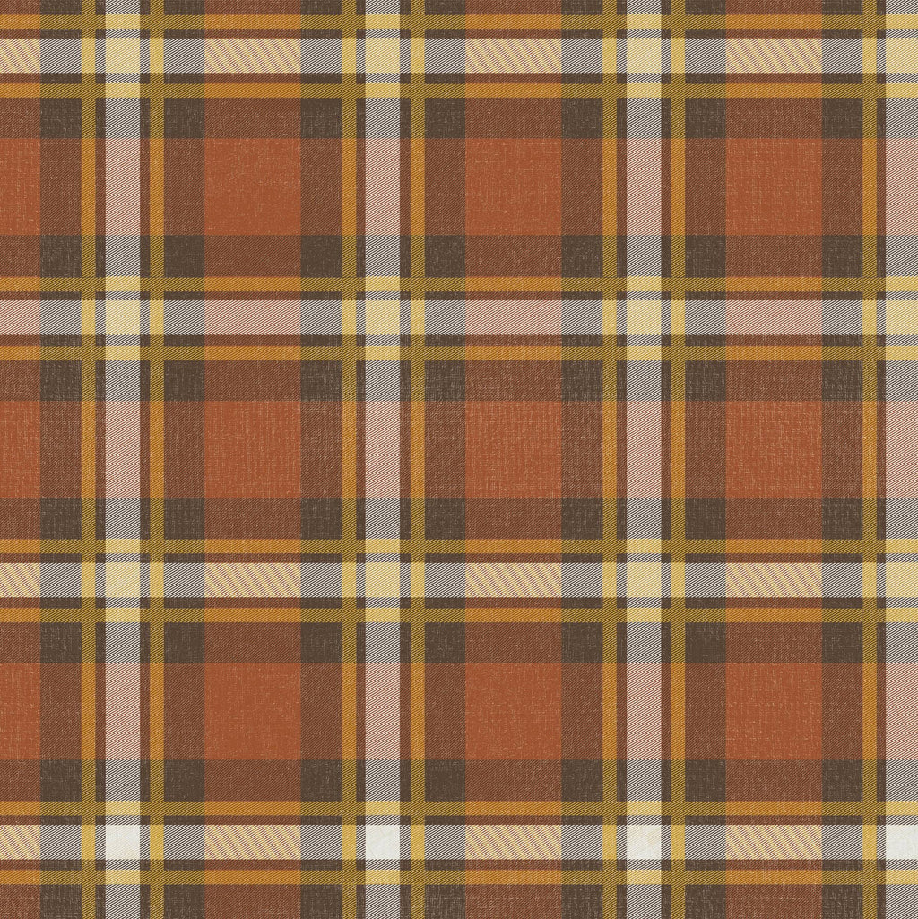 Fall Plaid Paper Table Runner