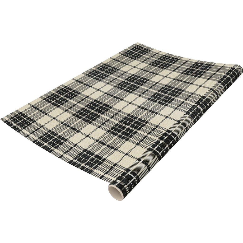 Black And White Plaid Paper Table Runner