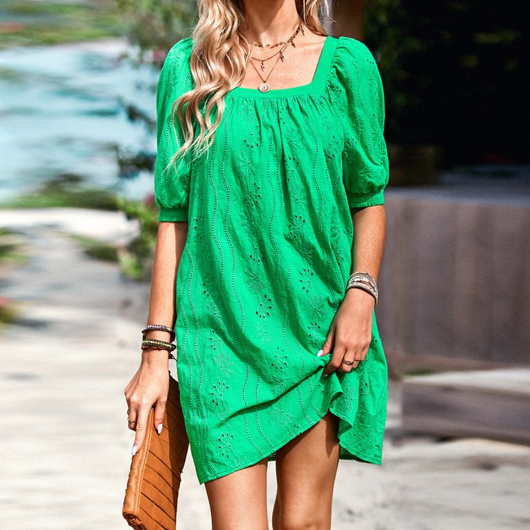 Short Square Neck Dress