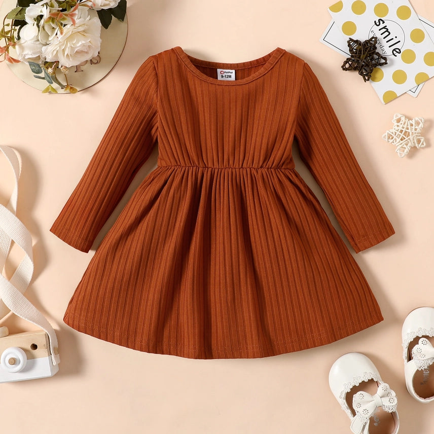 Ribbed Long Sleeve Dress