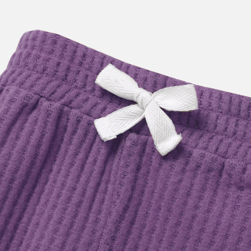 Waffle Knit Long-Sleeve Baby Set