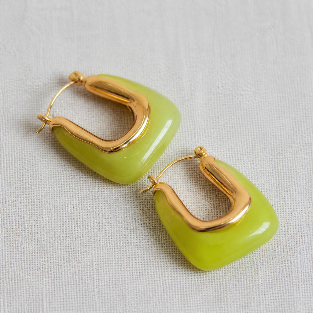 Retro Resin Geometric Ear Cuffs