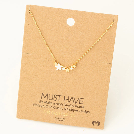 Gold Multi Star Necklace