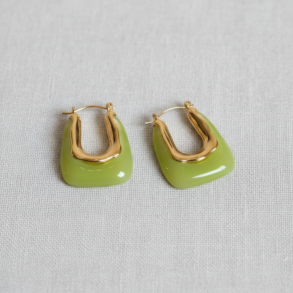 Retro Resin Geometric Ear Cuffs