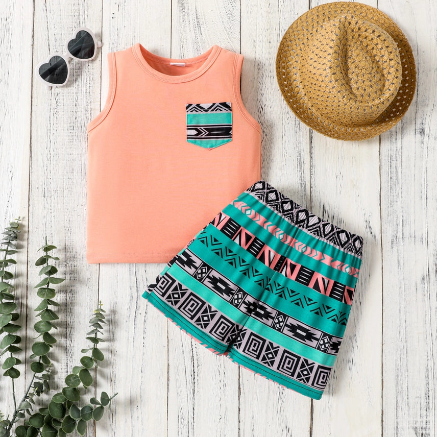 Boy Tank and Exotic Shorts Set