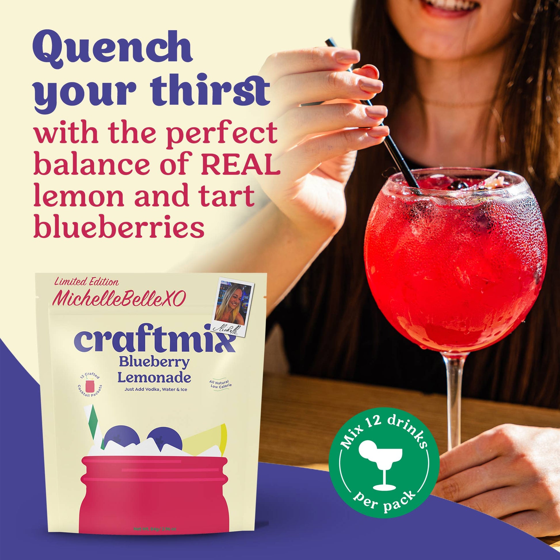 Blueberry Lemonade & Cocktail Mixer - 6 Servings