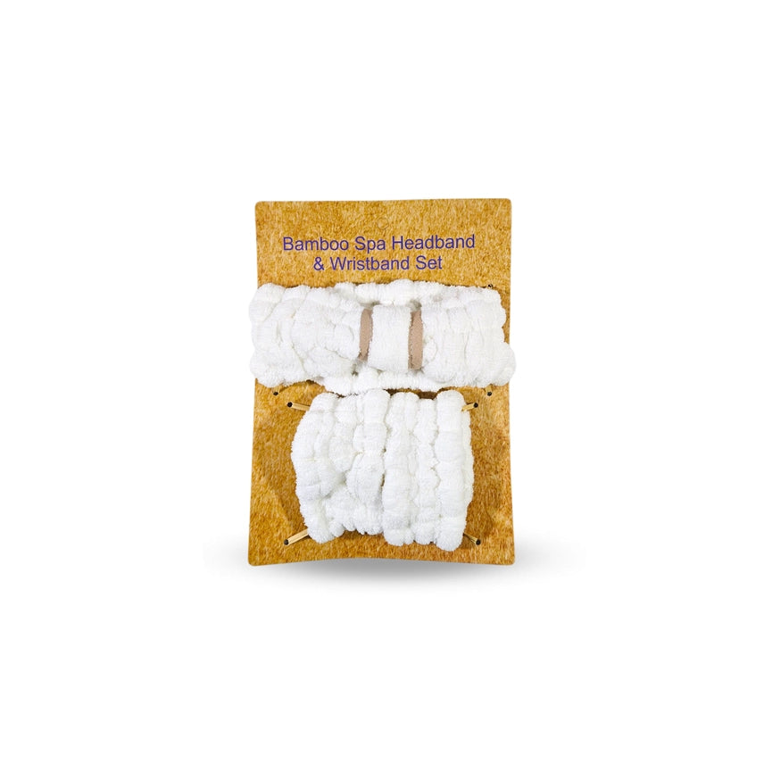 Bamboo Spa Headband & Wristband Set