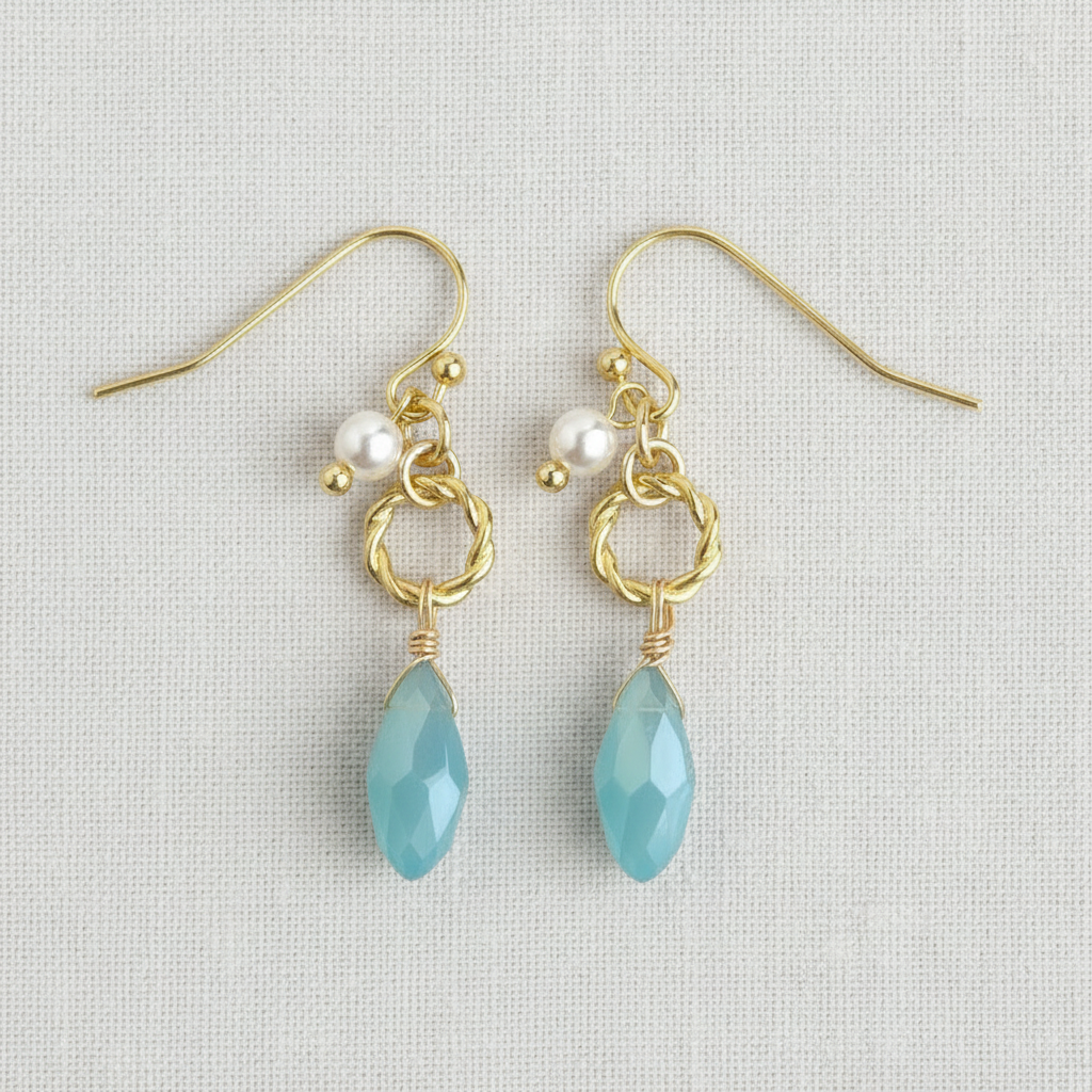 Crystal Pearl Drop Earrings