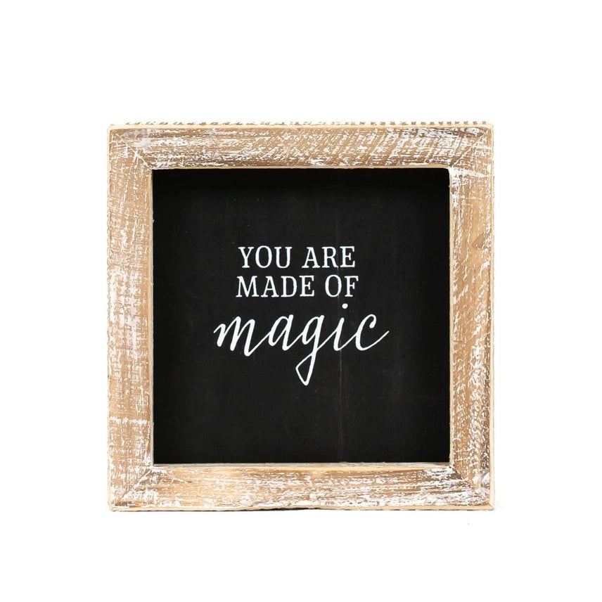 5x5 Checkered Sleigh Wood Sign