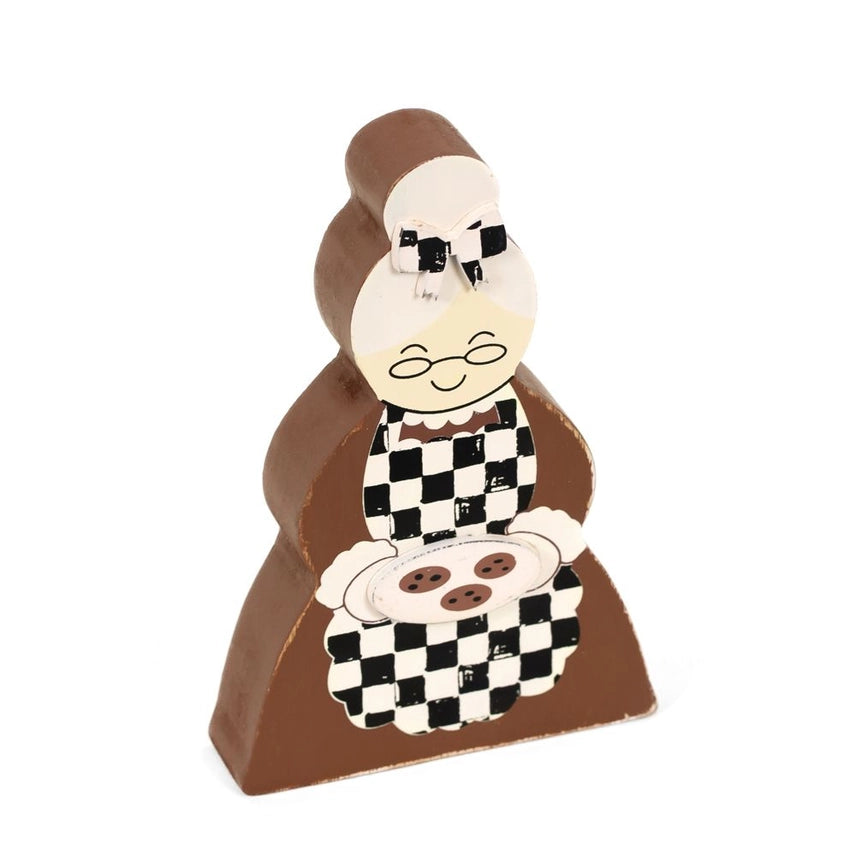 4x6 Chunky Wood Mrs Claus