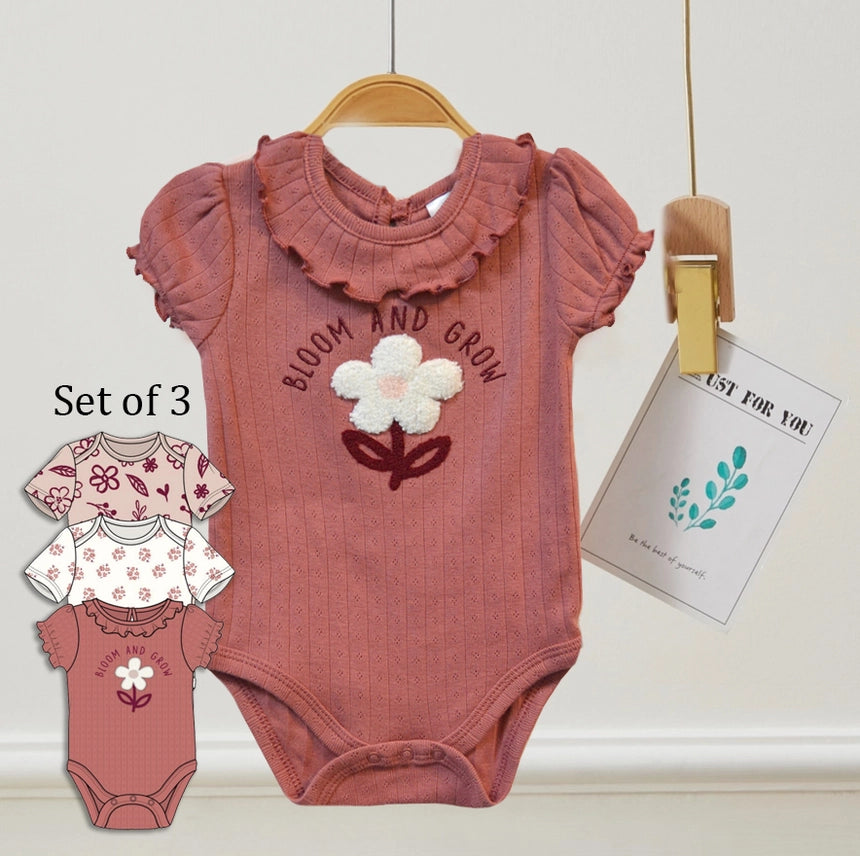 Set of 3 Floral Bodysuits