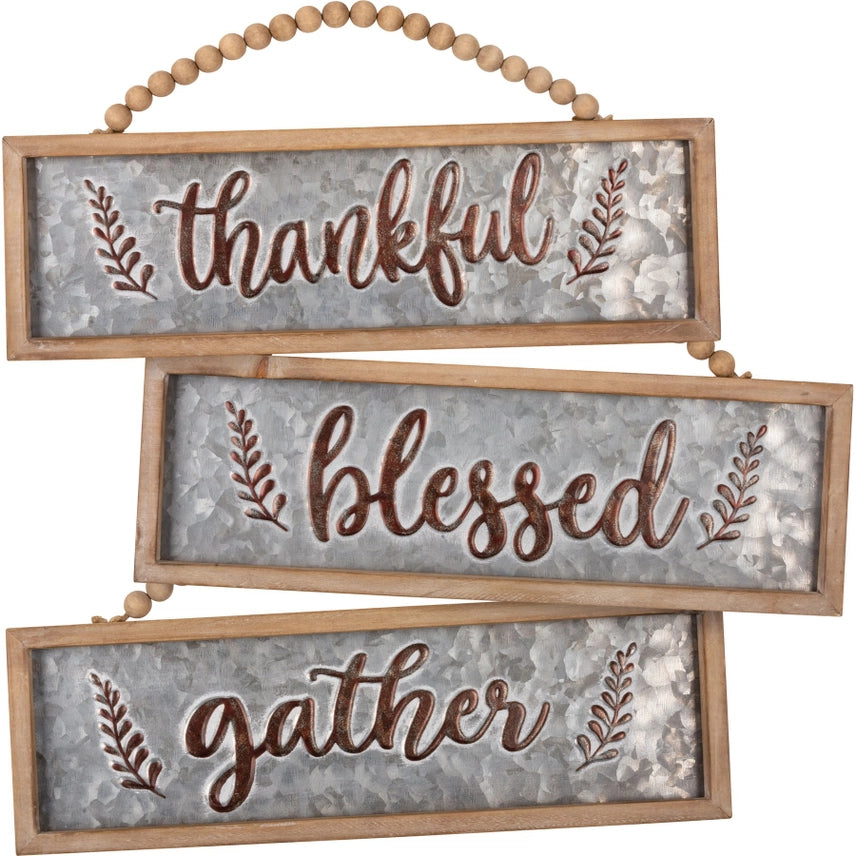 Thankful Blessed Gather Wall Decor