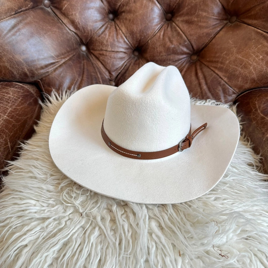 Premium Cowboy Hat with A Leather Belt