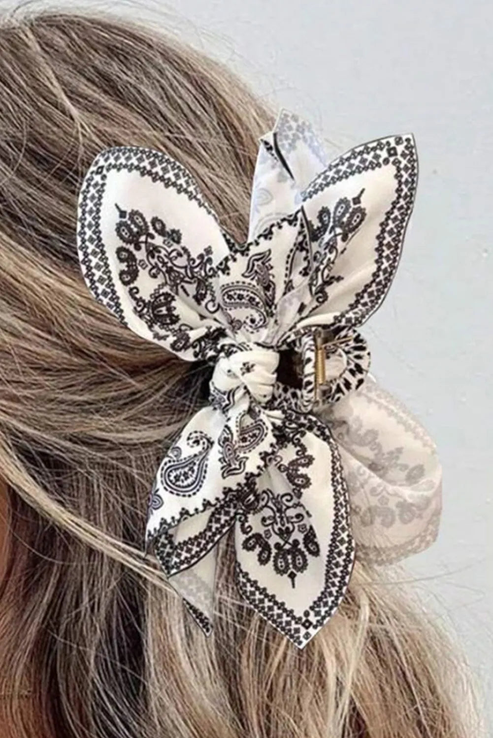 Paisley Bow Claw Clip