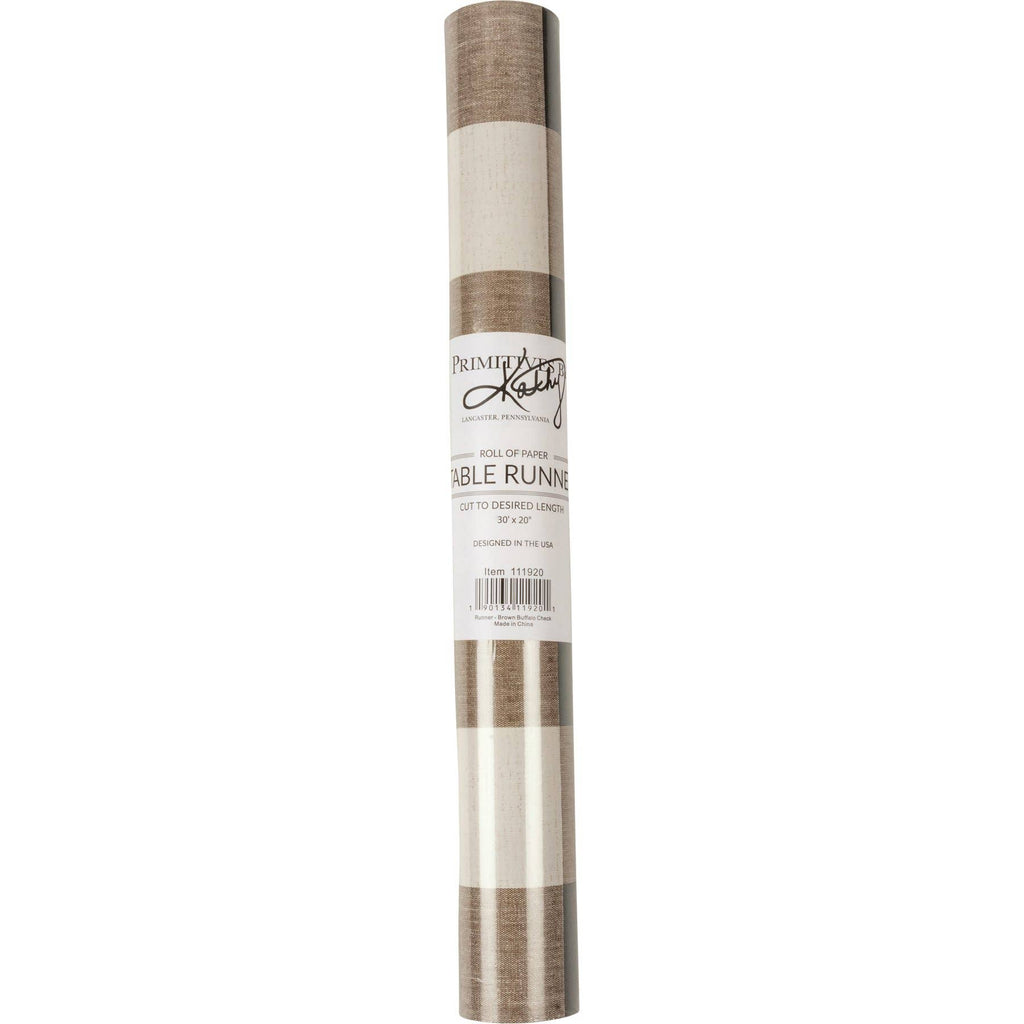 Brown Buffalo Check Paper Table Runner