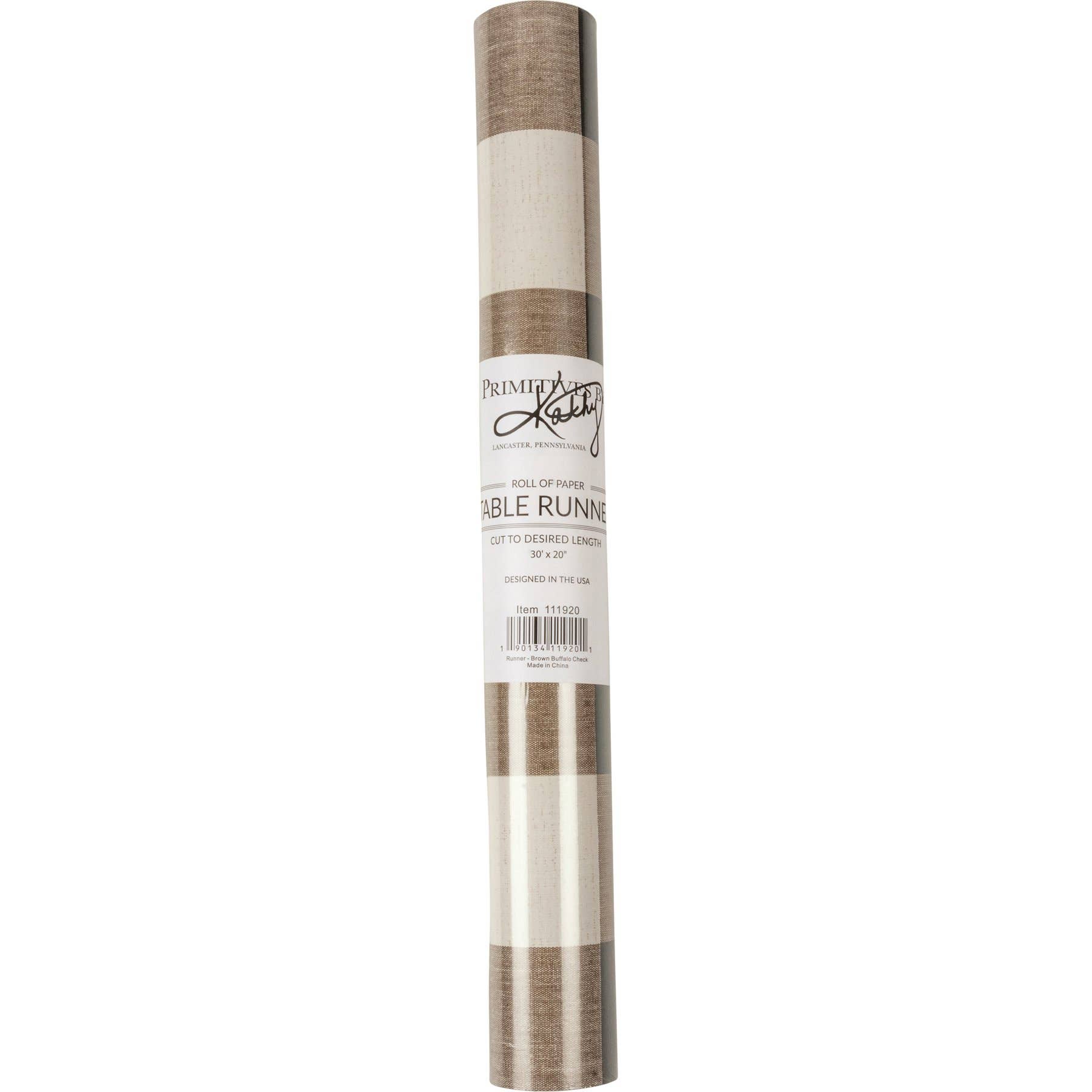 Brown Buffalo Check Paper Table Runner