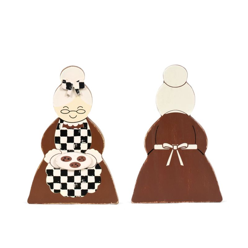 4x6 Chunky Wood Mrs Claus