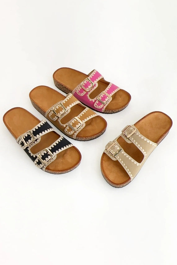 Blanket Stitched Sandal