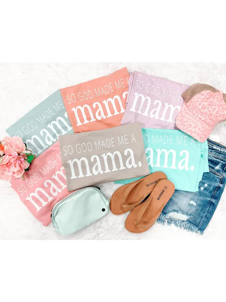 Pink - God Made Me A Mama T-Shirt