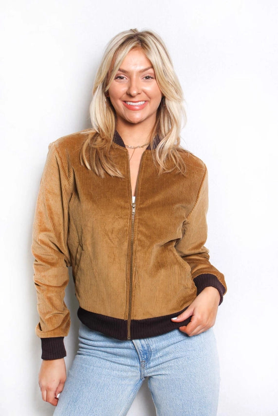 Women's Corduroy Bomber Jacket