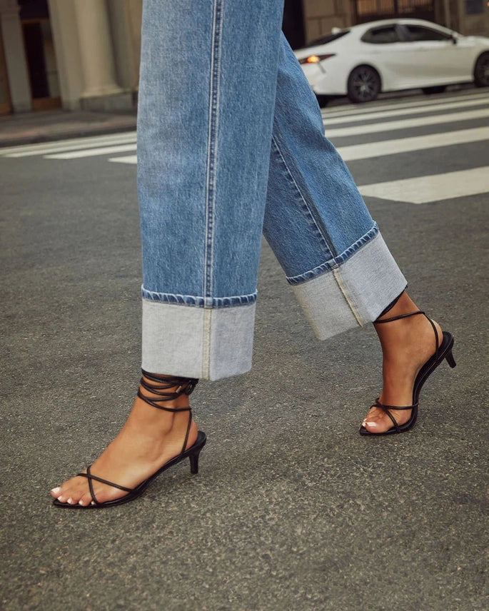 Straight Leg Cropped Denim Pants