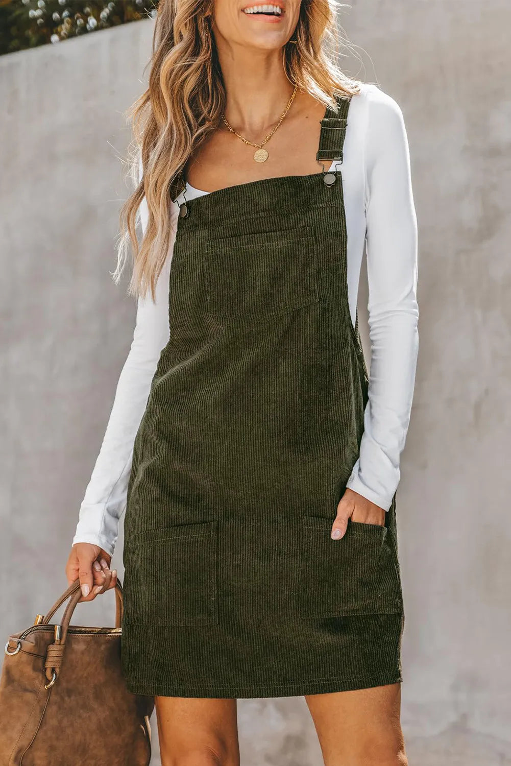 Green Overall Dress