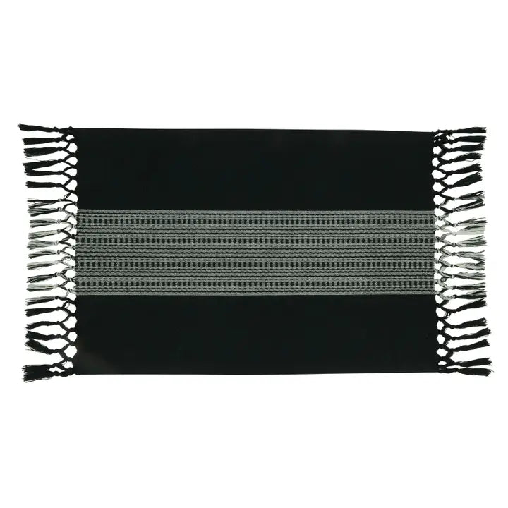 Stripe Placemat - Thin Tassel Edges - Set of 4