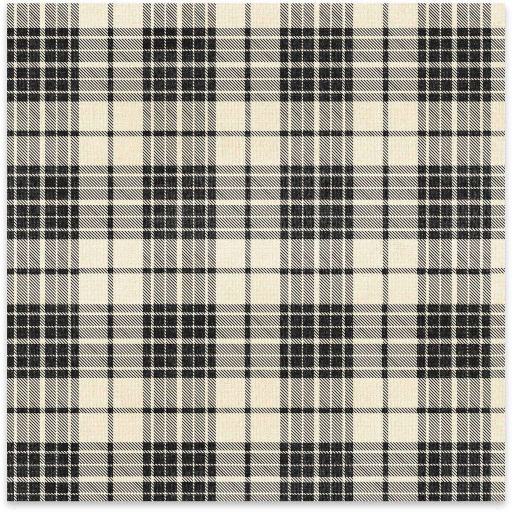 Black And White Plaid Paper Table Runner