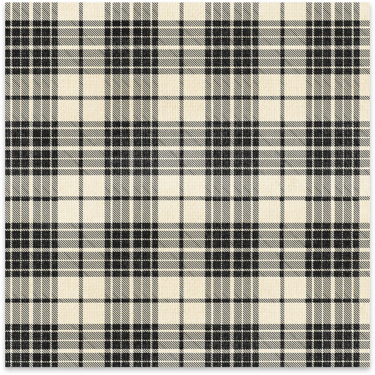 Black And White Plaid Paper Table Runner