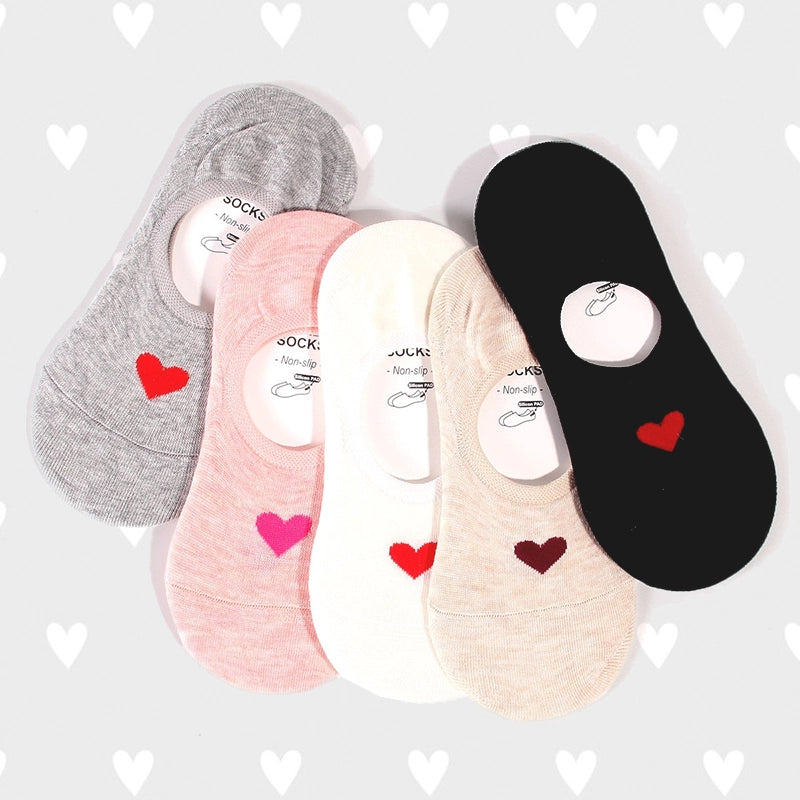 Lovey Heart Invisible Non-Slip Socks