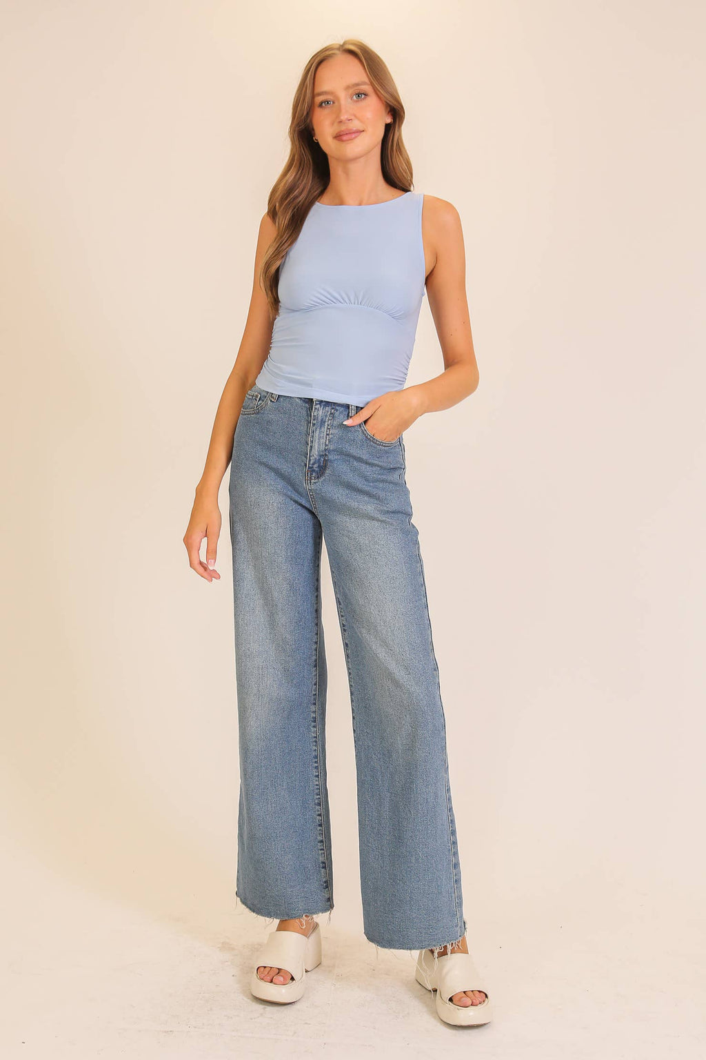 Ruched Essential Tank