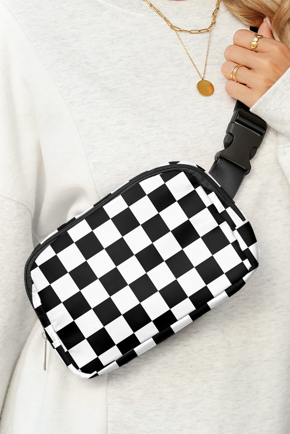 Checkered Belt Bag