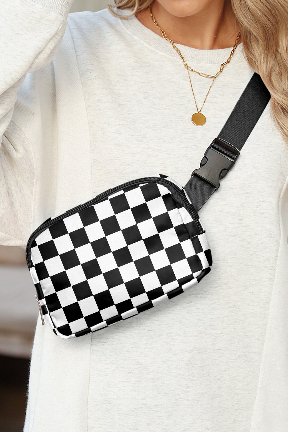 Checkered Belt Bag