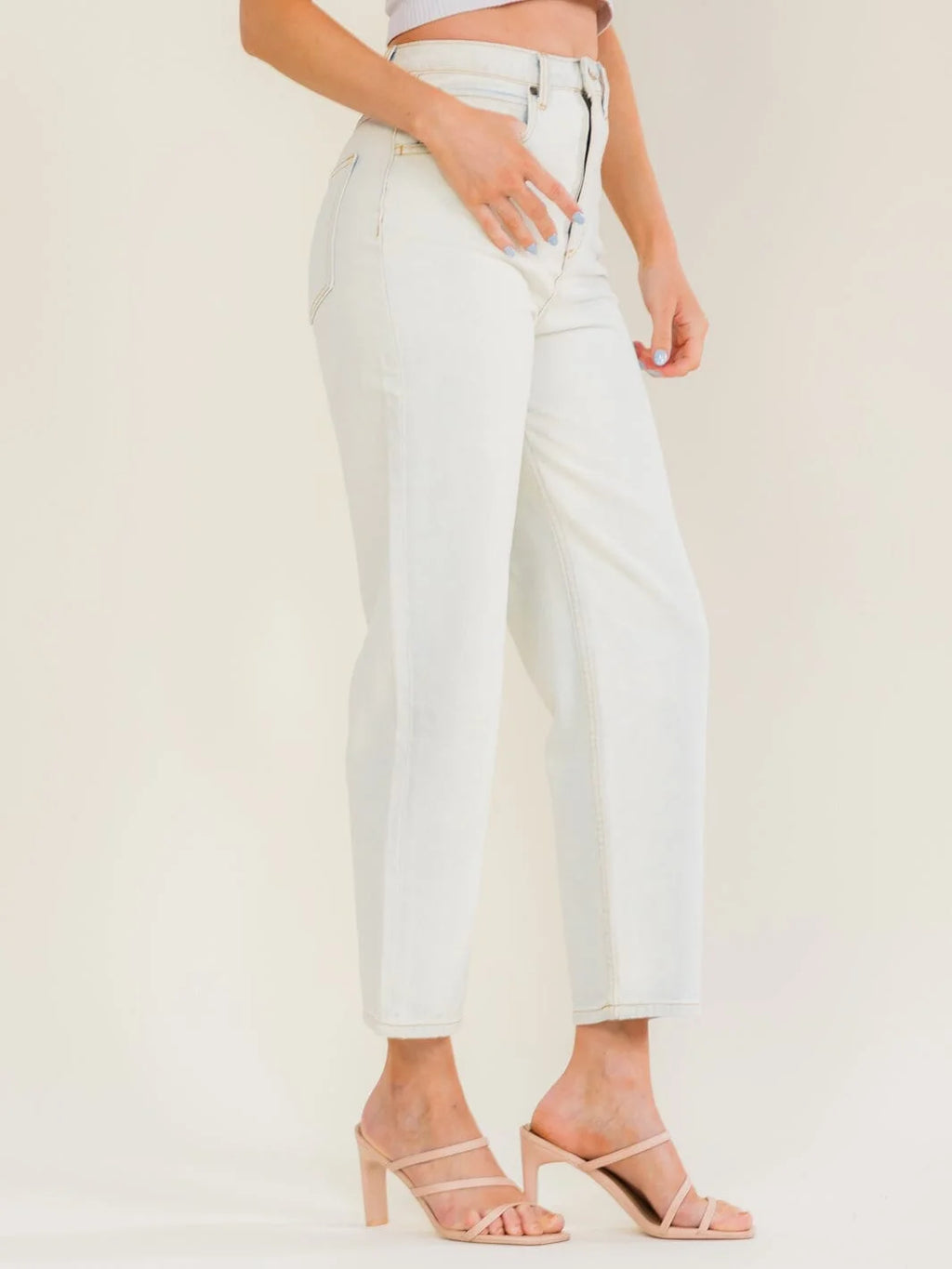 Washed Straight Leg Jeans