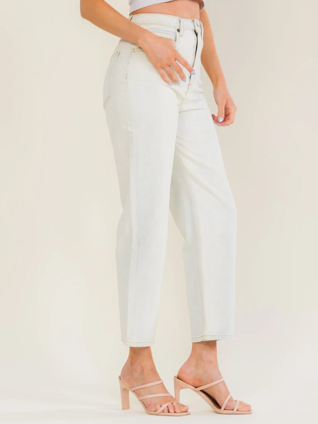 Washed Straight Leg Jeans