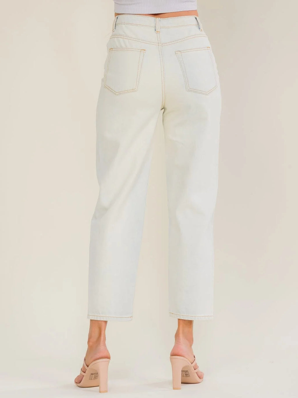 Washed Straight Leg Jeans