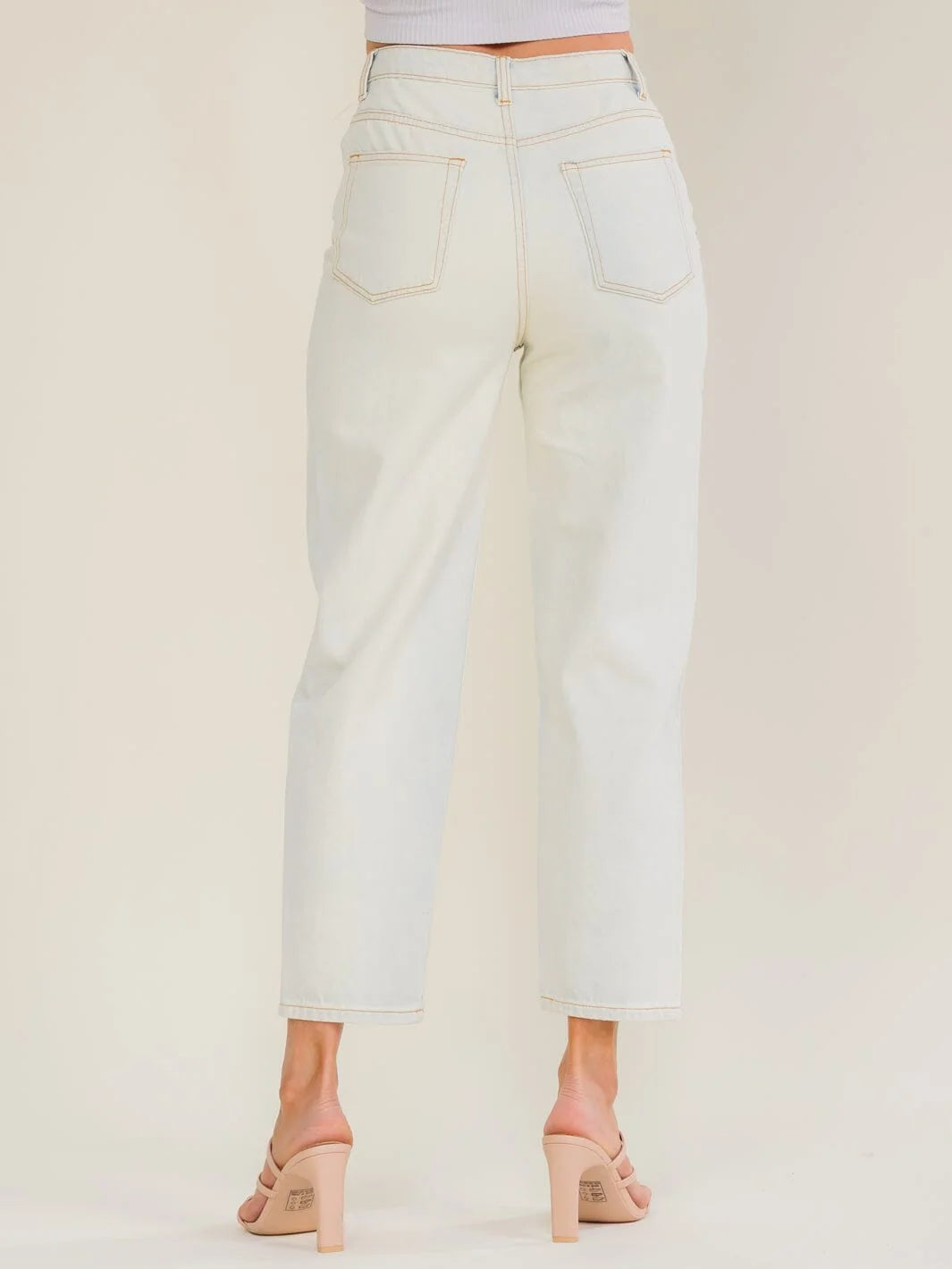 Washed Straight Leg Jeans