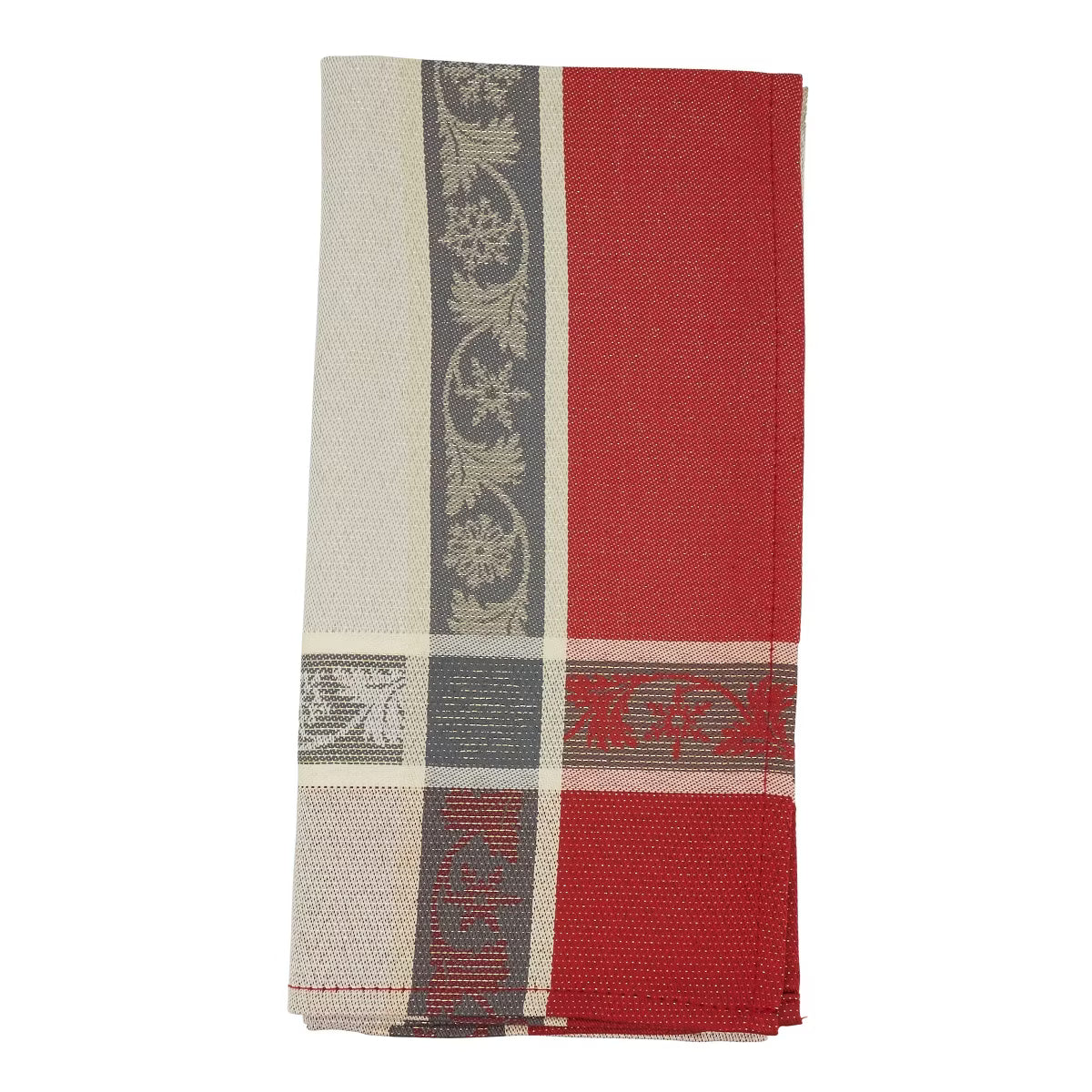 Jacquard Christmas Napkin, 20" Square, Red (Set of 4)
