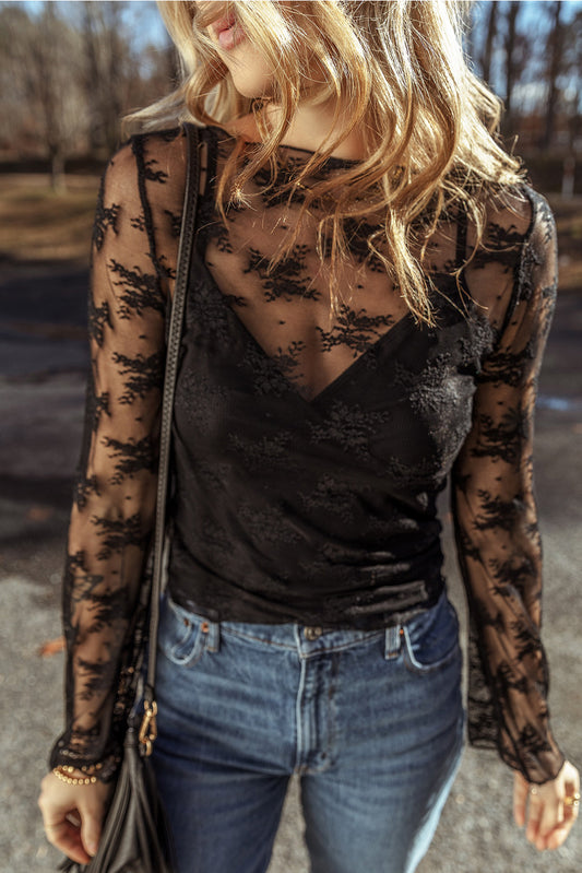 Black Lace Long Sleeve