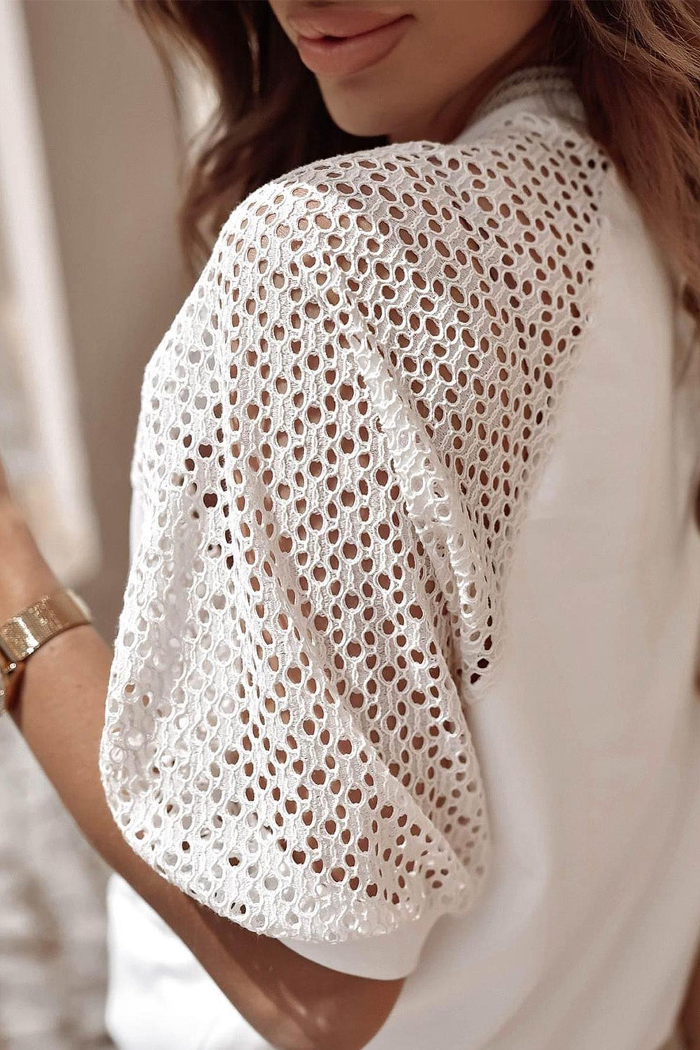 Lace Half Sleeve Tee