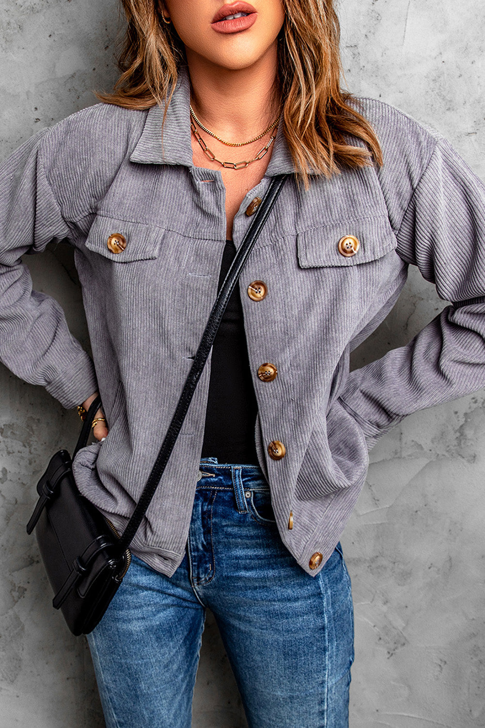 Gray Corduroy Jacket
